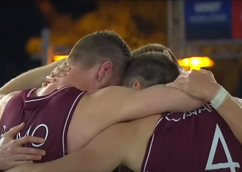 VIDEO: Latvijas 3x3 basketbola izlase kvalificējas olimpiskajām spēlēm