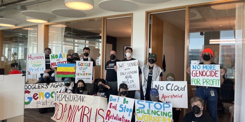 “Google” darbiniekiem protests pret Izraēlu maksā darbu
