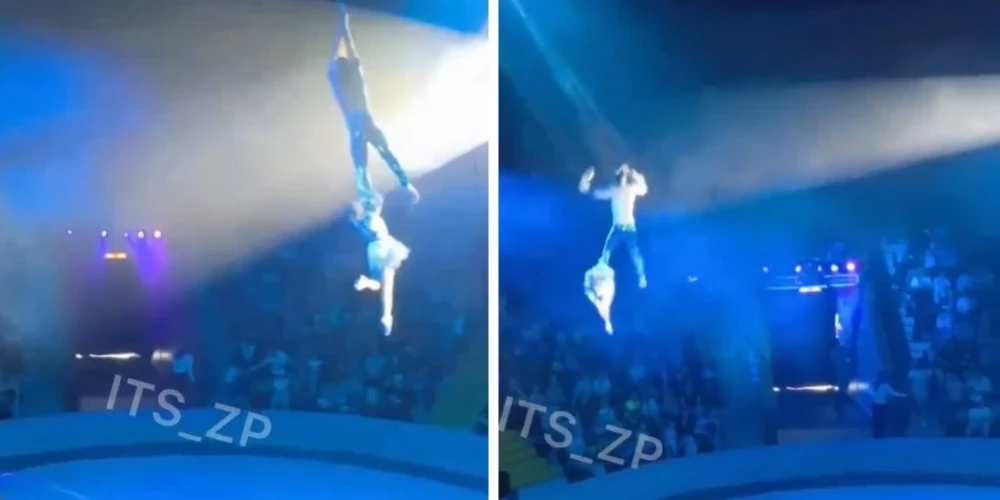 ВИДЕО: артисты цирка сорвались с высоты прямо во время представления
