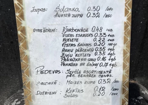 Talkas laikā atrasta restorāna "Sēnīte" vecā ēdienkarte - paskatieties uz šīm cenām!