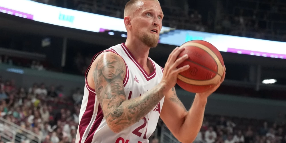 Latvijas vīriešu basketbola izlases aizsargs Aigars Šķēle.