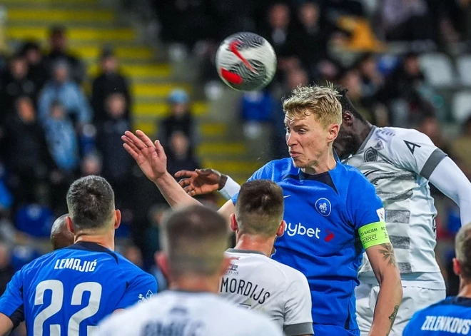 RFS futbolisti pamatlaika izskaņā nodrošina uzvaru pār "Audu"