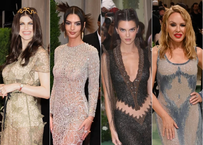 Pasaules šovbiznesa zvaigžņu glamūrs un stila katastrofas krāšņajā "Met Gala 2024" ballē. FOTOGALERIJA