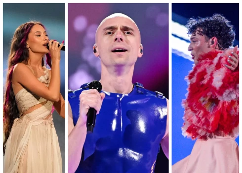 Izraēlas, Latvijas un Šveices pārstāvji Eirovīzijā.