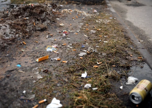 Латвийских курильщиков предупреждают: выброшенный на пляже или в лесу окурок останется там навсегда