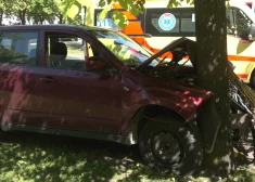 ДТП в Пардаугаве: водитель, вероятно, потерял сознание за рулем