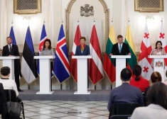 "Gruzija ir Eiropa!"; Tbilisi tiekas Baltijas valstu un Islandes ārlietu ministri 