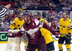 Latvijas hokeja izlase pasaules čempionātā pārliecinoši zaudē Zviedrijai. 18.05.2024