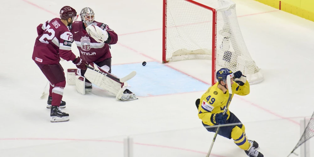 Atkal bez variantiem — Latvijas hokejisti graujoši zaudē Zviedrijai