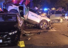 ВИДЕО: вчера вечером в Риге произошла смертельная авария с участием прокатного автомобиля