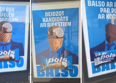 "Кандидат с орехами": рижан радует шутка рекламщиков - мороженое собралось в Европарламент