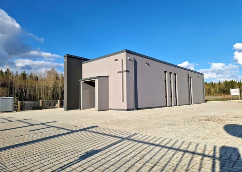 Jaunā Saldus krematorija.