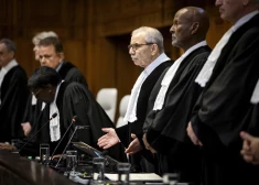 THE HAGUE - President Nawaf Salam (M) during a ruling by the International Court of Justice (ICJ) on the situation in Rafah. South Africa has asked the UN court to take action because there is a threat of genocide in the Gaza Strip.