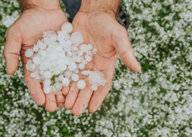 Izsisti logi, cietuši jumti, skartas rapšu platības – Sēmes pagastā paviesojusies krusa