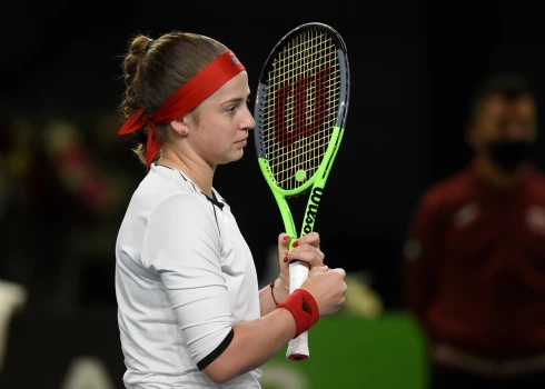 Latvijas tenisiste Aļona Ostapenko.