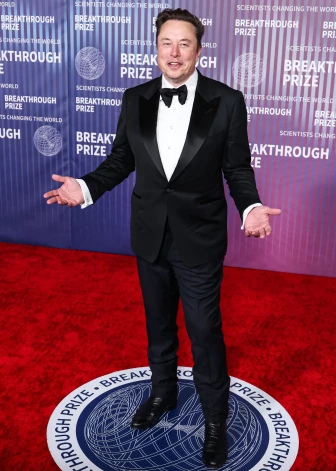 Elon Musk arrives at the 10th Annual Breakthrough Prize Ceremony held at the Academy Museum of Motion Pictures on April 13, 2024 in Los Angeles, California, United States.