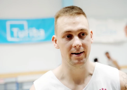 Latvijas vīriešu 3x3 basketbola izlases spēlētājs Kārlis Lasmanis.