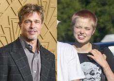 Breds Pits un viņa vecākā bioloģiskā meita Šilo.