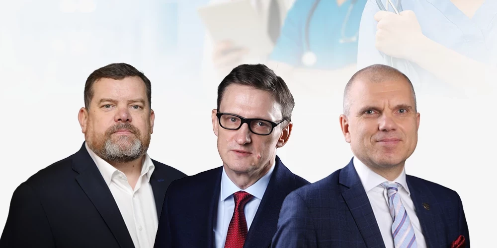 Andis Kudors, Jurģis Liepnieks un Aigars Rostovskis runā par krievu valodas pārzināšanas nepieciešamību latviešu mediķiem.