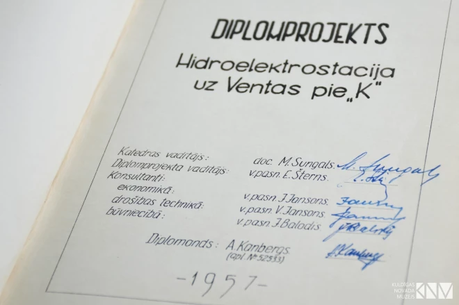 Arvīda Kanberga diplomdarbs, 1957. gads.