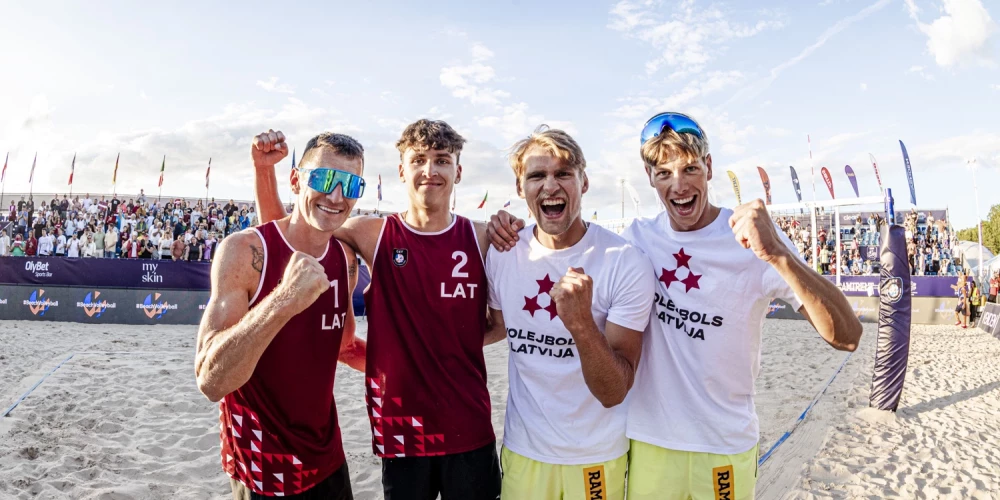 Latvijas pludmales volejbolisti Majoros sasniedz olimpisko spēļu kvalifikācijas pusfinālu