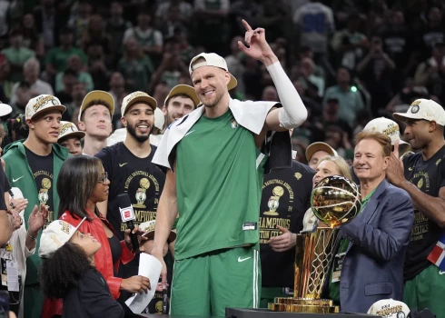NBA čempions Kristaps Porziņģis.
