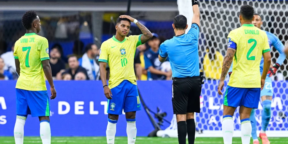 Brazīlijai "Copa America" spēlē neizšķirti ar Kostariku.