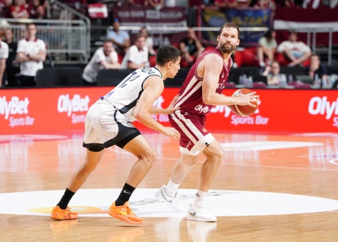 Pārbaudes spēle basketbolā starp Latvijas un Ēģiptes valstsvienībām "Arēnā Rīga".