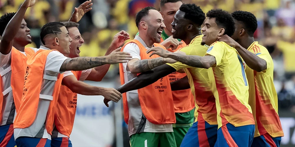 Kolumbijas futbolisti pārliecinoši apspēlē Kostariku un nodrošina vietu "Copa America" 1/4 finālā