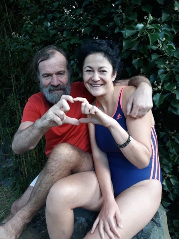 Ar Vimu Hofu viņa centrā Nīderlandē 2017. gadā.