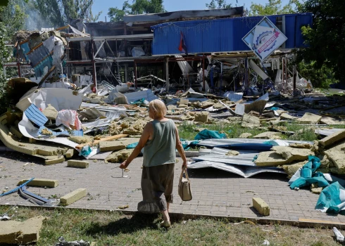 Krievu uzbrukuma sekas Doneckā. 2024. gada 3. jūlijā.