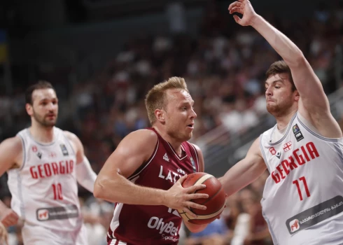 Artūrs Strautiņš mačā pret Gruziju aizvadīja savu līdz šim sekmīgāko spēli Latvijas vīriešu basketbola izlasē.