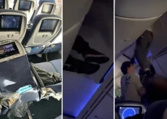 VIDEO: lidojumā uz Urugvaju, spēcīgas turbulences dēļ pasažieris ielido augšējā nodalījumā