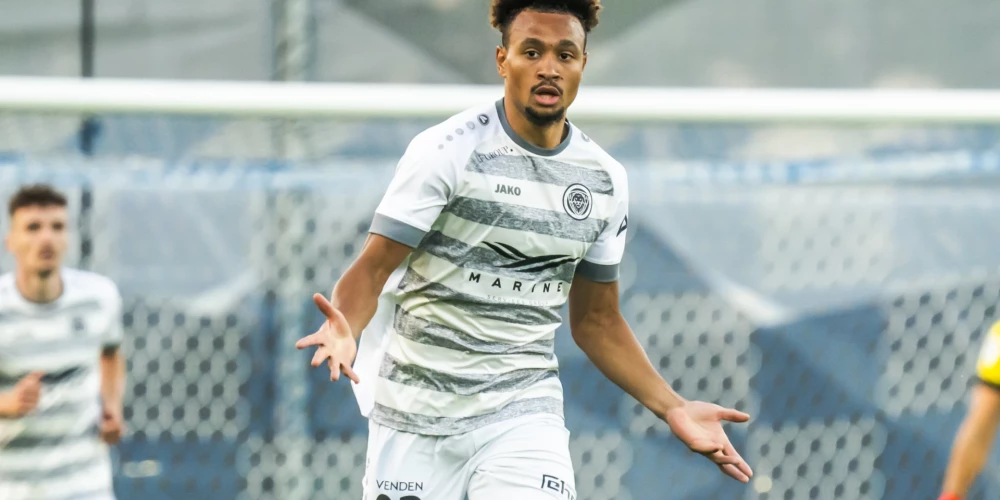 Kemelo Ngenā kļuva par mača Liepājā galveno varoni.