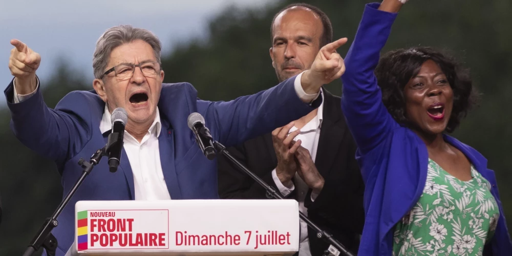 Francijas kreisā spārna LFI līdera Melenšona reakcija pēc parlamenta vēlēšanu rezultātiem.