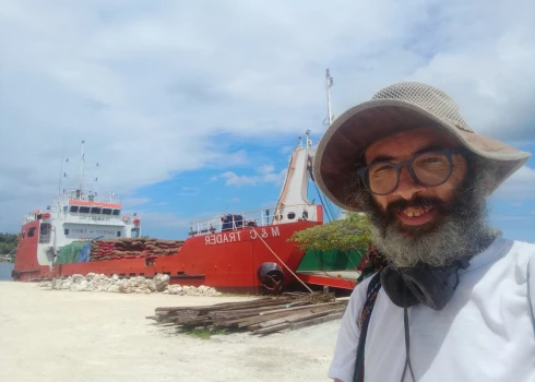 Pētnieks sarunājis vietu uz tirdzniecības kuģa, lai sāktu mājupceļu uz Eiropu. (Foto: Džanluka Grimalda/X)