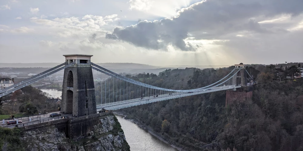 Kliftonas tilts, Bristole, Anglija. 