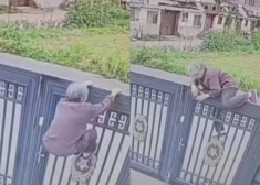 VIDEO: Ķīnā 92 gadus veca sieviete izbēg no pansionāta, pārlecot pāri divmetrīgam žogam