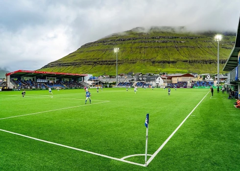 "Vikingur" stadions gleznainajā vietā nenesa laimi "Liepājai" (ekrānuzņēmums no "X")