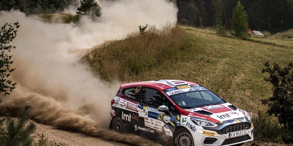 Mārtiņa Seska ekipāža Latvijas WRC rallijā.
