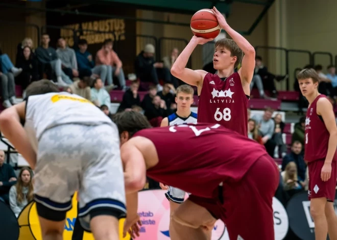 Latvijas U-18 basketbolisti izrauj uzvaru pārbaudes spēlē pret Gruziju