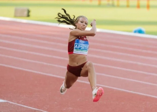 Apsītei Eiropas U-18 čempionātā vieglatlētikā uzvara trīssoļlēkšanā