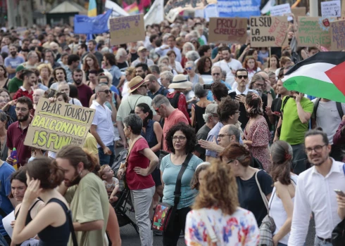 Протесты в Барселоне.