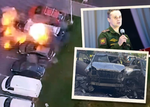 VIDEO: Maskavā sprādzienā savā auto pēdas zaudējis augsta ranga militārists