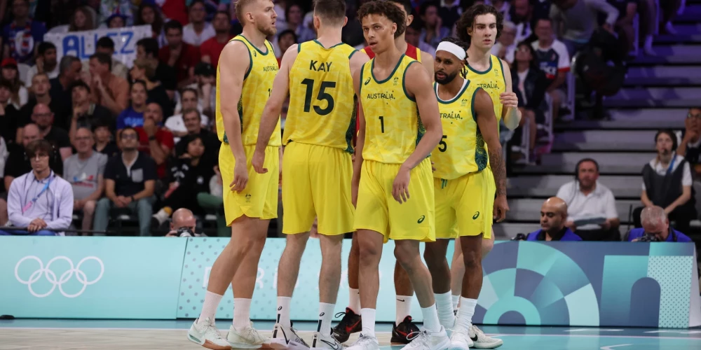 Austrālijas izlases basketbolisti.