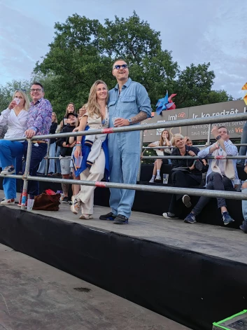 Ieva un Renārs Zeltiņi festivālā.