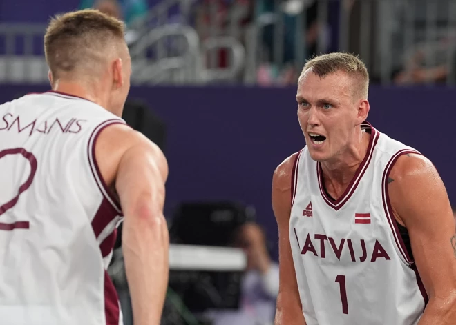  Olimpiskie čempioni Latvijas 3x3 basketbolisti ar Zigmāru Raimo, Franci Lāci, Kārli Lasmani un Nauri Miezi sastāvā trešdien svinēja otro uzvaru divās Parīzes olimpisko spēļu turnīra spēlēs.