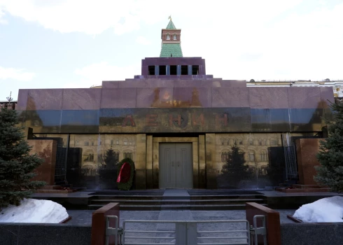 Ļeņina mauzolejs Maskavā 2024. gada 9. martā.