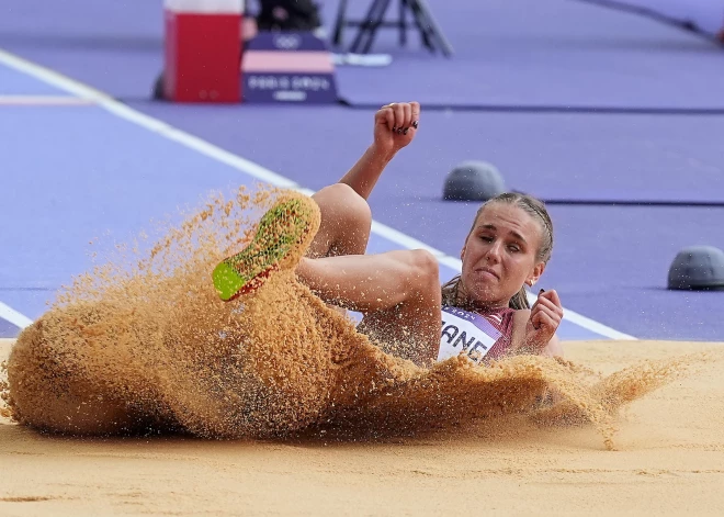 Latvijas vieglatlēte Rūta Kate Lasmane vieglatlētikas sacensībās 2024.gada vasaras olimpiskajās spēlēs Parīzē.