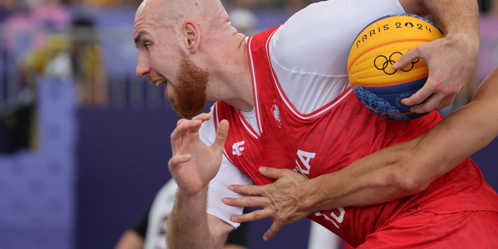 215 centimetrus garais Adrians Boguckis līdz šim Parīzē bijis bīstamākais no poļu 3x3 basketbolistiem.